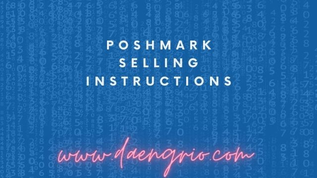 Poshmark Selling Instructions